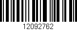 Código de barras (EAN, GTIN, SKU, ISBN): '12092762'