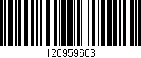 Código de barras (EAN, GTIN, SKU, ISBN): '120959603'
