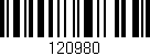 Código de barras (EAN, GTIN, SKU, ISBN): '120980'