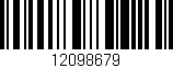 Código de barras (EAN, GTIN, SKU, ISBN): '12098679'