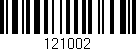 Código de barras (EAN, GTIN, SKU, ISBN): '121002'
