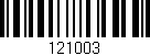 Código de barras (EAN, GTIN, SKU, ISBN): '121003'