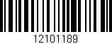 Código de barras (EAN, GTIN, SKU, ISBN): '12101189'