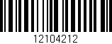 Código de barras (EAN, GTIN, SKU, ISBN): '12104212'