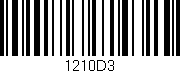 Código de barras (EAN, GTIN, SKU, ISBN): '1210D3'