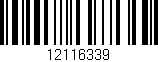 Código de barras (EAN, GTIN, SKU, ISBN): '12116339'