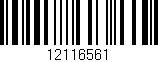 Código de barras (EAN, GTIN, SKU, ISBN): '12116561'