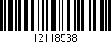Código de barras (EAN, GTIN, SKU, ISBN): '12118538'