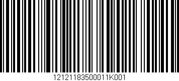 Código de barras (EAN, GTIN, SKU, ISBN): '12121183500011K001'