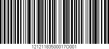Código de barras (EAN, GTIN, SKU, ISBN): '12121183500017O001'