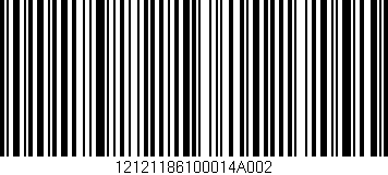 Código de barras (EAN, GTIN, SKU, ISBN): '12121186100014A002'