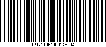 Código de barras (EAN, GTIN, SKU, ISBN): '12121186100014A004'