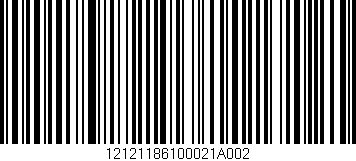 Código de barras (EAN, GTIN, SKU, ISBN): '12121186100021A002'