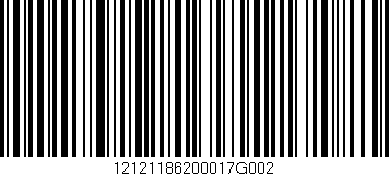 Código de barras (EAN, GTIN, SKU, ISBN): '12121186200017G002'