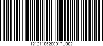 Código de barras (EAN, GTIN, SKU, ISBN): '12121186200017U002'