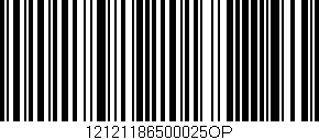 Código de barras (EAN, GTIN, SKU, ISBN): '12121186500025OP'