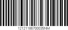 Código de barras (EAN, GTIN, SKU, ISBN): '12121186700035NM'