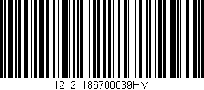 Código de barras (EAN, GTIN, SKU, ISBN): '12121186700039HM'