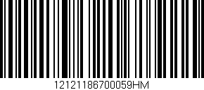 Código de barras (EAN, GTIN, SKU, ISBN): '12121186700059HM'