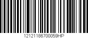 Código de barras (EAN, GTIN, SKU, ISBN): '12121186700059HP'