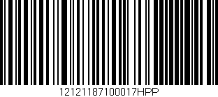 Código de barras (EAN, GTIN, SKU, ISBN): '12121187100017HPP'