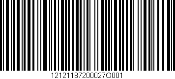 Código de barras (EAN, GTIN, SKU, ISBN): '12121187200027O001'