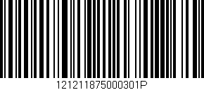 Código de barras (EAN, GTIN, SKU, ISBN): '121211875000301P'
