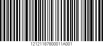 Código de barras (EAN, GTIN, SKU, ISBN): '12121187800011A001'
