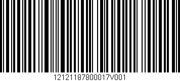 Código de barras (EAN, GTIN, SKU, ISBN): '12121187800017V001'