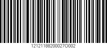 Código de barras (EAN, GTIN, SKU, ISBN): '12121188200027O002'