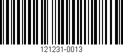 Código de barras (EAN, GTIN, SKU, ISBN): '121231-0013'