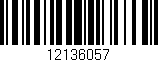 Código de barras (EAN, GTIN, SKU, ISBN): '12136057'