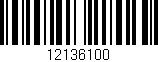 Código de barras (EAN, GTIN, SKU, ISBN): '12136100'