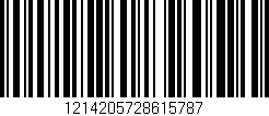 Código de barras (EAN, GTIN, SKU, ISBN): '1214205728615787'