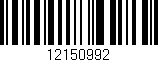 Código de barras (EAN, GTIN, SKU, ISBN): '12150992'
