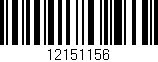 Código de barras (EAN, GTIN, SKU, ISBN): '12151156'