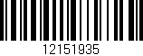 Código de barras (EAN, GTIN, SKU, ISBN): '12151935'