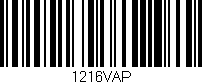 Código de barras (EAN, GTIN, SKU, ISBN): '1216VAP'