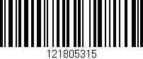 Código de barras (EAN, GTIN, SKU, ISBN): '121805315'