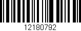 Código de barras (EAN, GTIN, SKU, ISBN): '12180792'