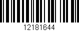 Código de barras (EAN, GTIN, SKU, ISBN): '12181644'