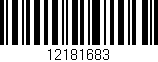 Código de barras (EAN, GTIN, SKU, ISBN): '12181683'