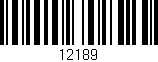 Código de barras (EAN, GTIN, SKU, ISBN): '12189'