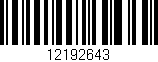 Código de barras (EAN, GTIN, SKU, ISBN): '12192643'