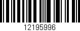 Código de barras (EAN, GTIN, SKU, ISBN): '12195996'