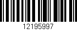 Código de barras (EAN, GTIN, SKU, ISBN): '12195997'