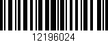 Código de barras (EAN, GTIN, SKU, ISBN): '12196024'