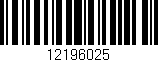 Código de barras (EAN, GTIN, SKU, ISBN): '12196025'