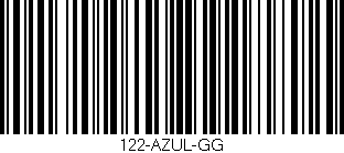 Código de barras (EAN, GTIN, SKU, ISBN): '122-AZUL-GG'