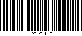 Código de barras (EAN, GTIN, SKU, ISBN): '122-AZUL-P'